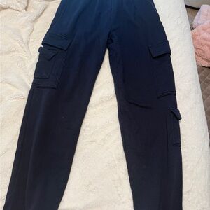 Navy Blue GARAGE Cargo Sweat Pants